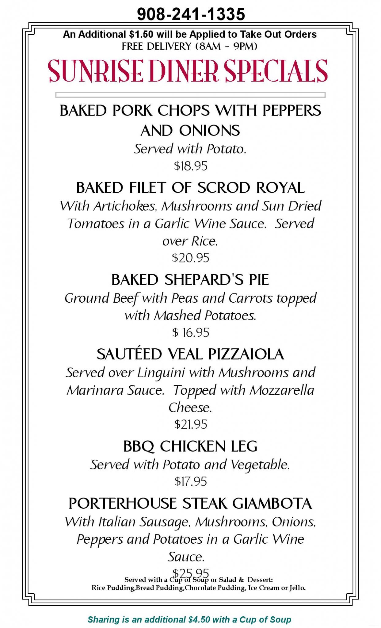 DINNERMENUTuesday652022page001 Sunrise Diner